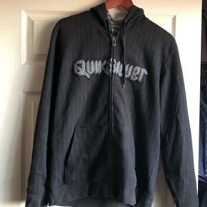 Quiksilver Black Pinstripe Hoodie